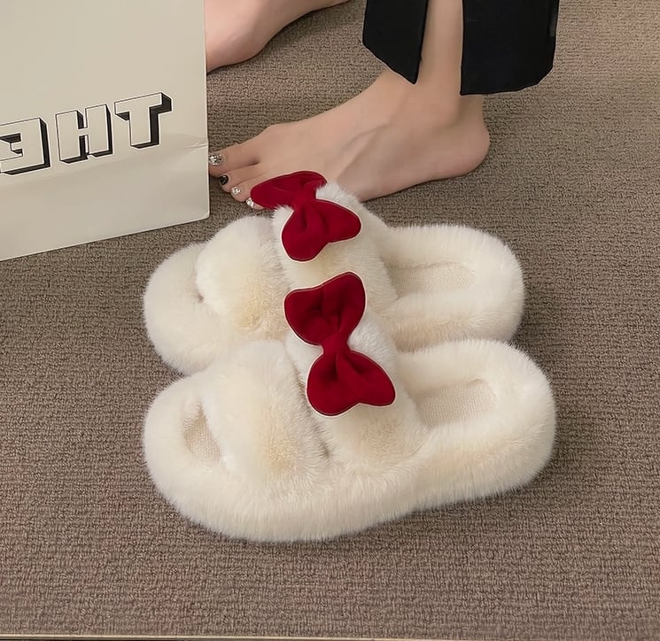 【shoes】可愛い厚底ファースリッパG19081