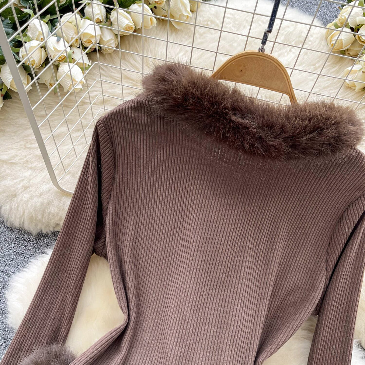【tops】ファーニットトップス N2777