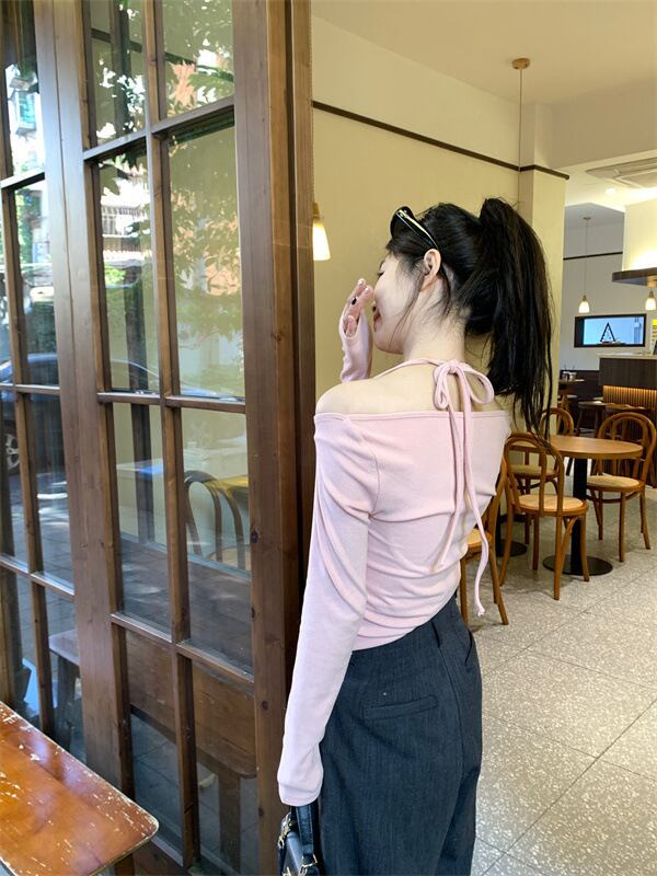 【tops】ボートネック長袖Tシャツ M29631