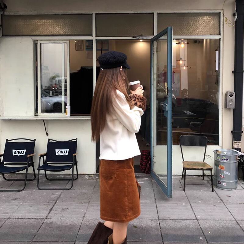 【outer】ヒョウ柄ファーショートコート M28485