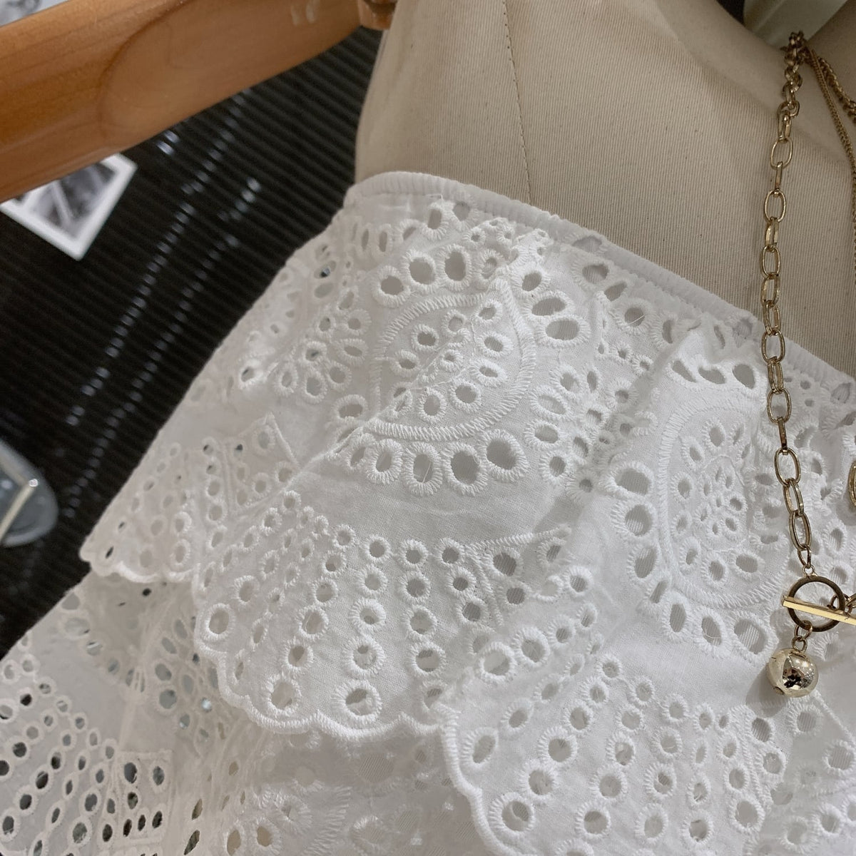 【tops】カットワークベアトップ M25027