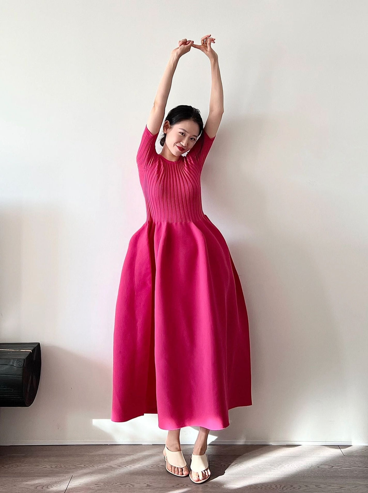 【dress】立体感のあるシルエットワンピース N-1867