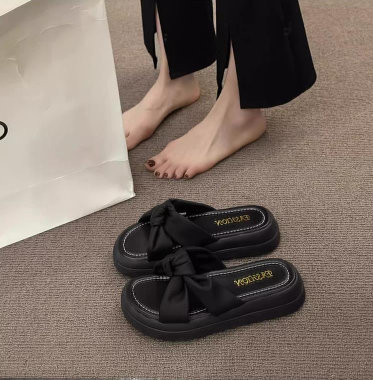 【shoes】2色厚底スリッパF7475