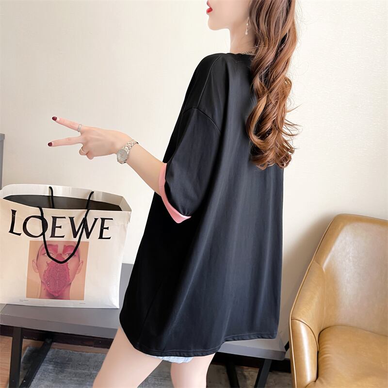 【tops】半袖偽二つ切り替えTシャツG20029