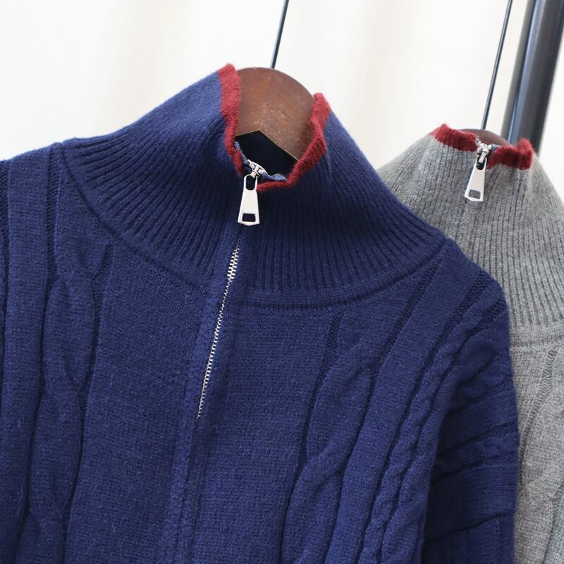 【outer】ファスナーニットカーデ M27814