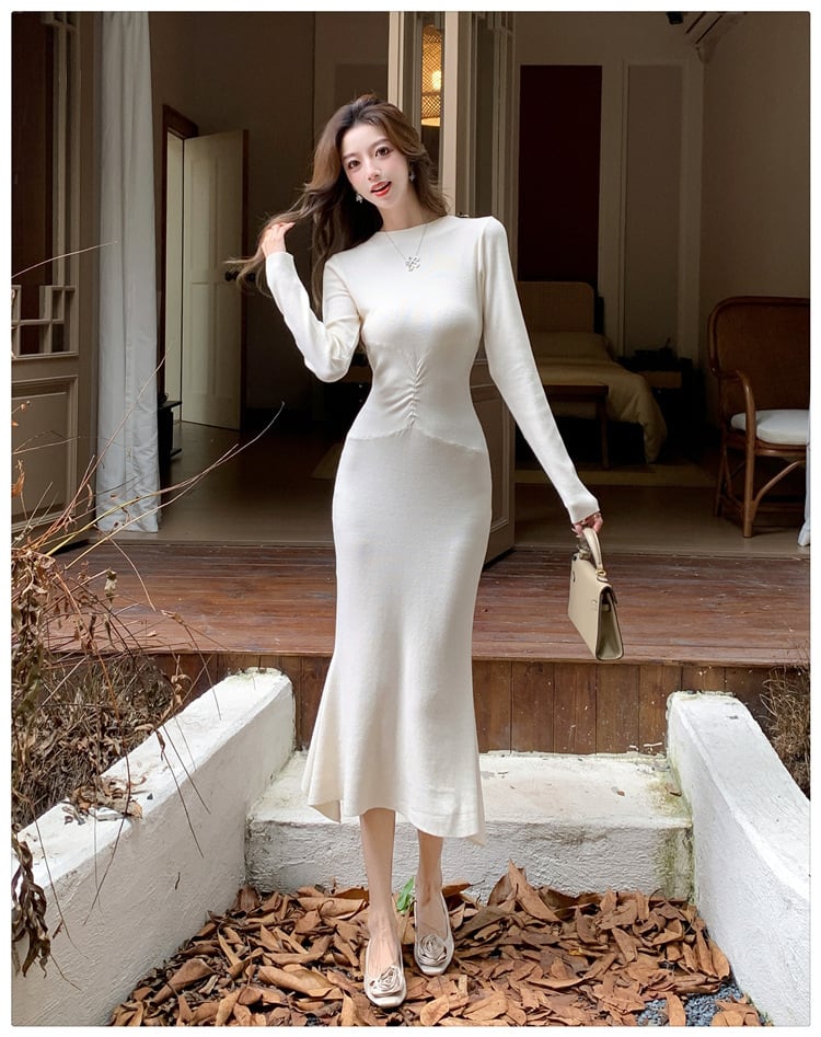 【dress】マーメイドニットワンピース M25367