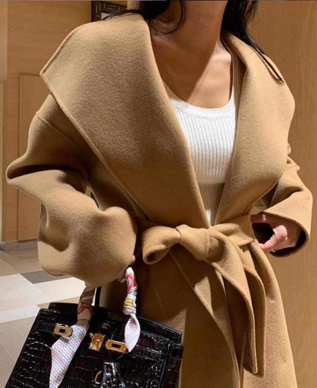 【outer】大きいラペルアウターコートF6865