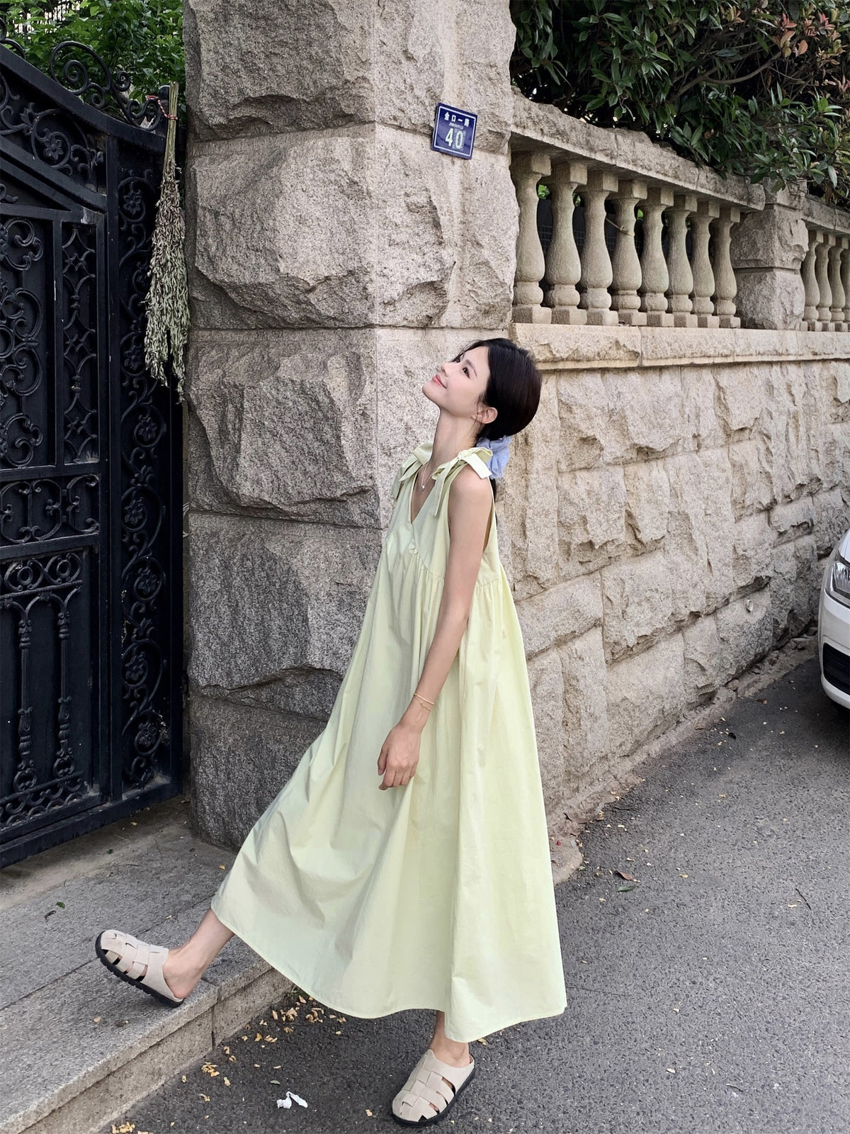 【dress】リボン付きワンピース M24666