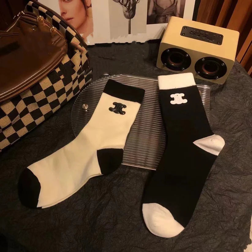 【ホーム・生活】配色靴下G23512