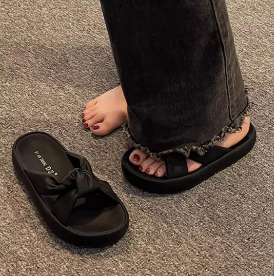 【shoes】3色厚底スリッパF7476