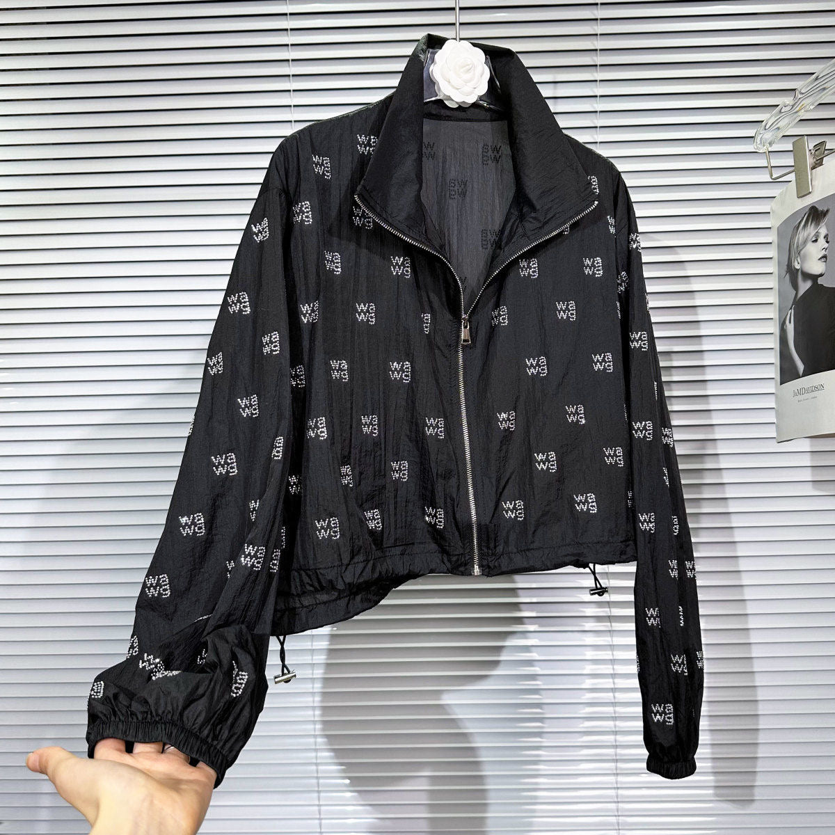 【outer】ラウンドネックデニムジャケットF8056