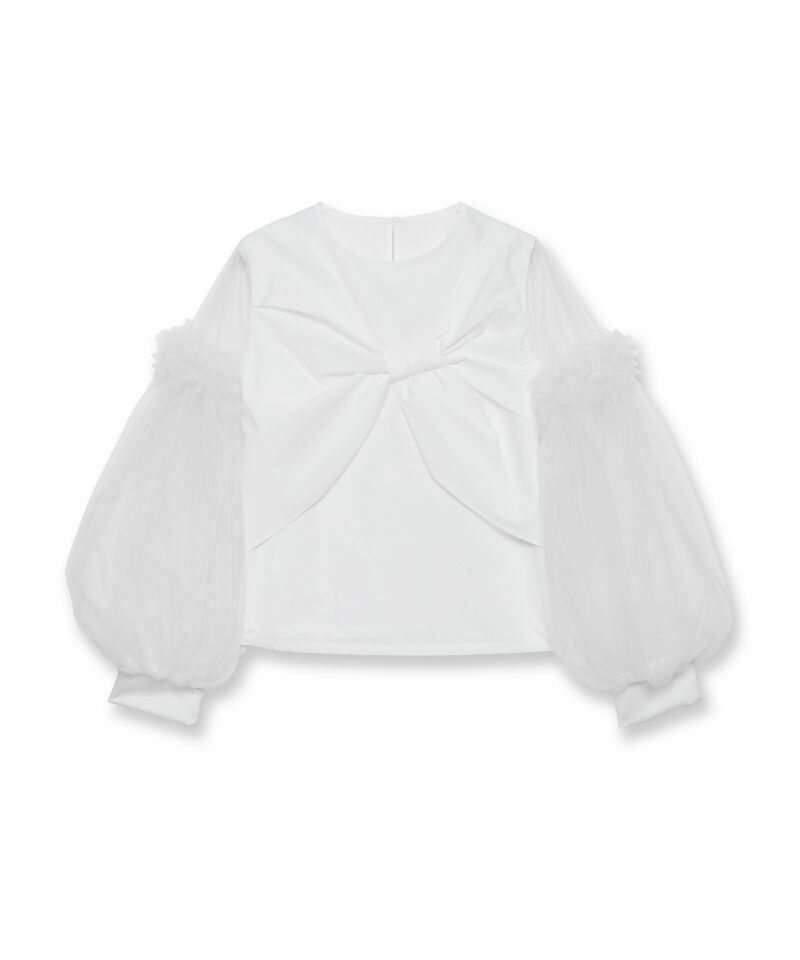 【tops】チュールドッキングブラウス M30193