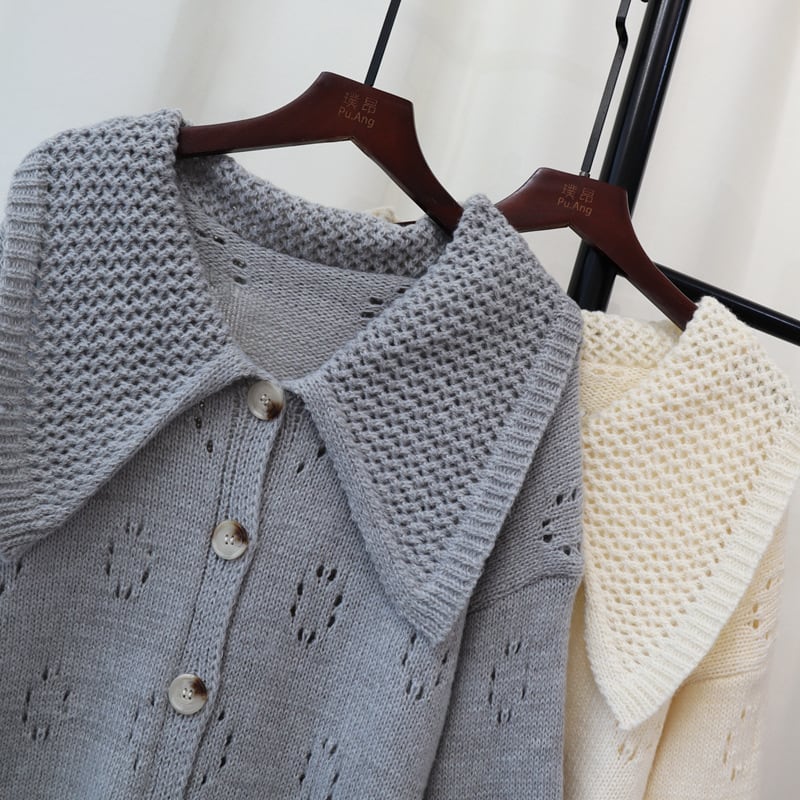 【outer】カットワークニットカーデ M25737