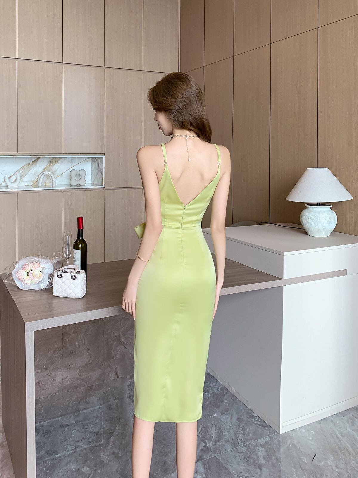 【dress】Vネックキャミワンピース G20208