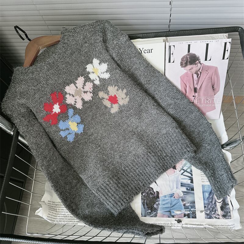 【tops】刺繍ニットセーター M27205
