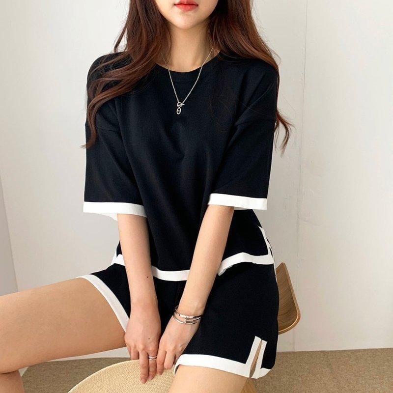 【set】Tシャツ+ショートパンツ2点セットF7339