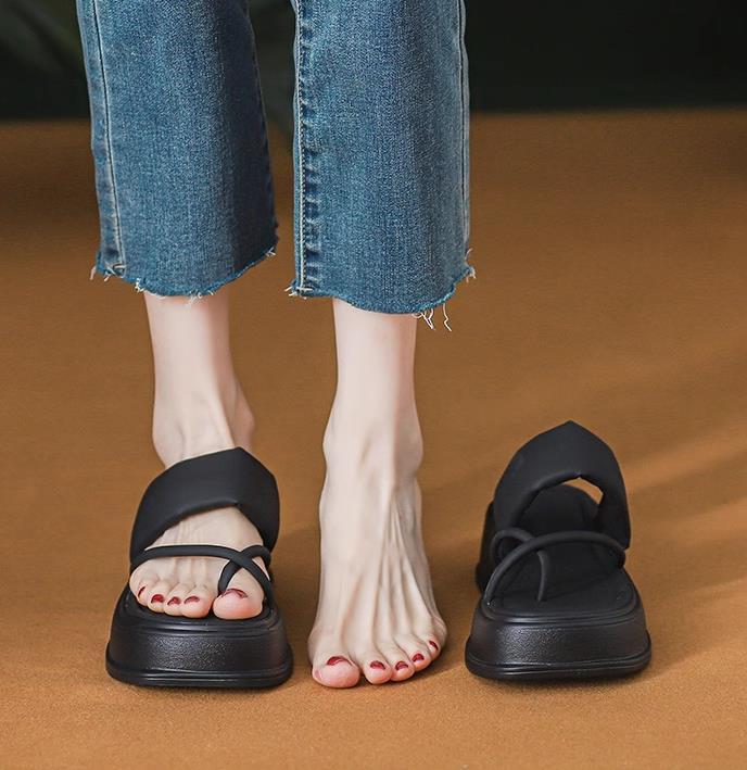 【shoes】3色厚底スリッパF7496