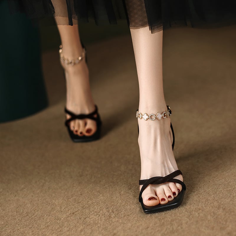 【shoes】人気履きやすいキレー目韓国ファッションハイヒールサンダルF2869