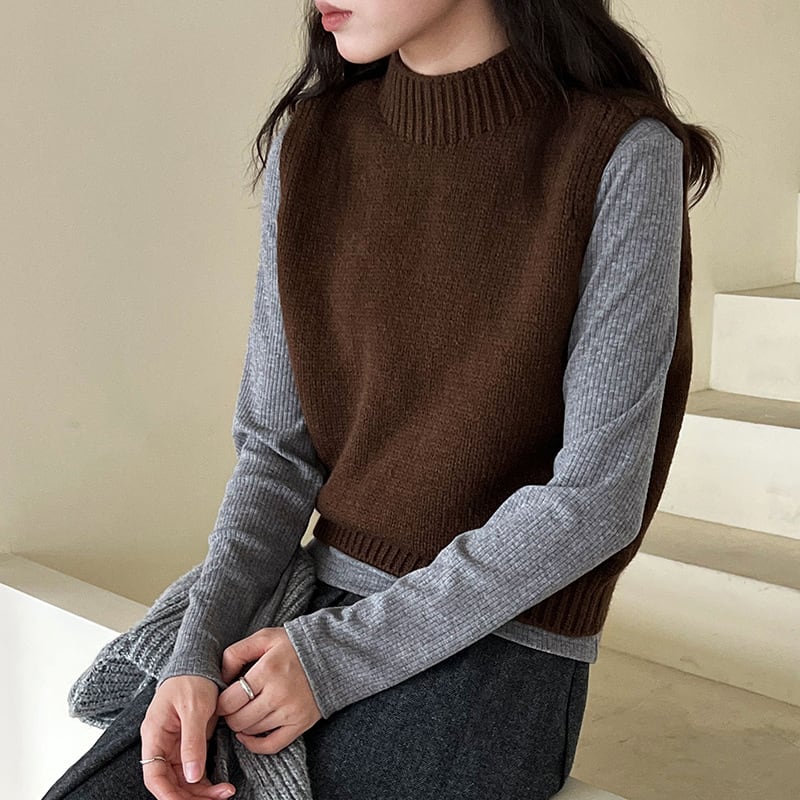 【outer】バックオープンニットベスト Q7096