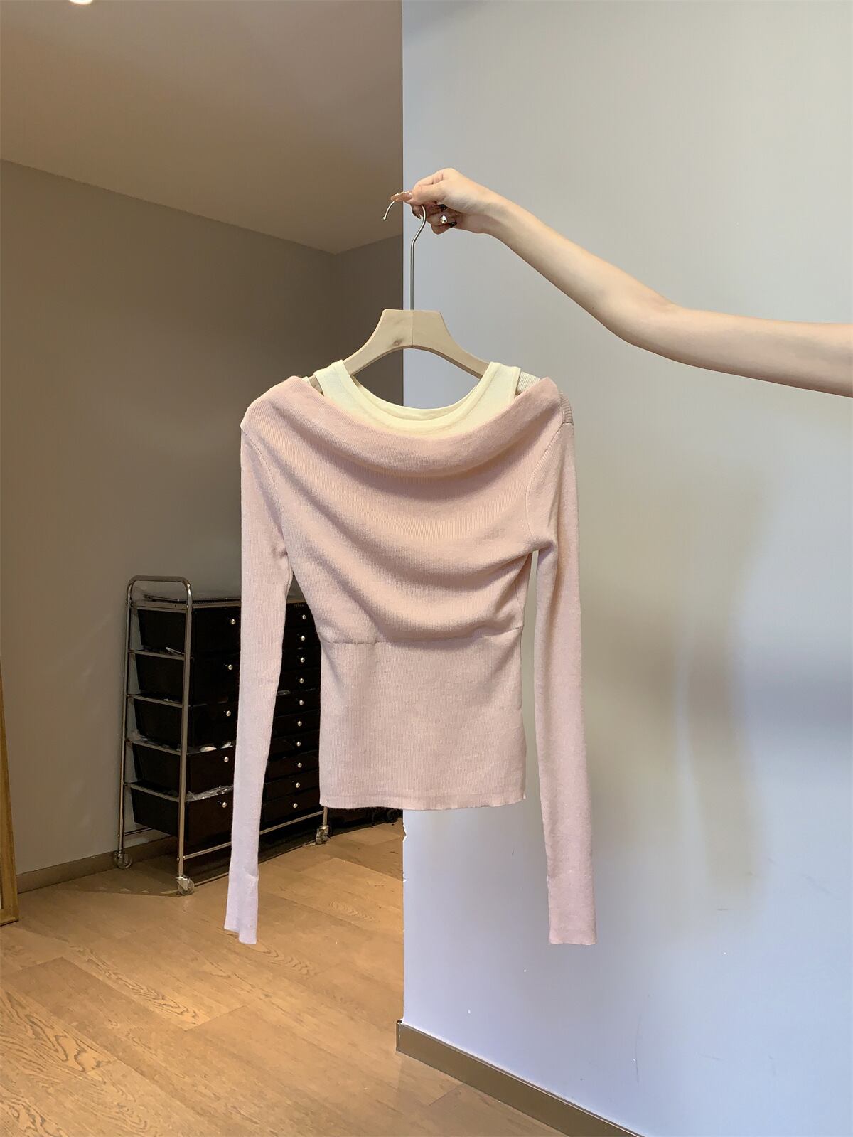 【tops】ドッキングニットトップス M29002