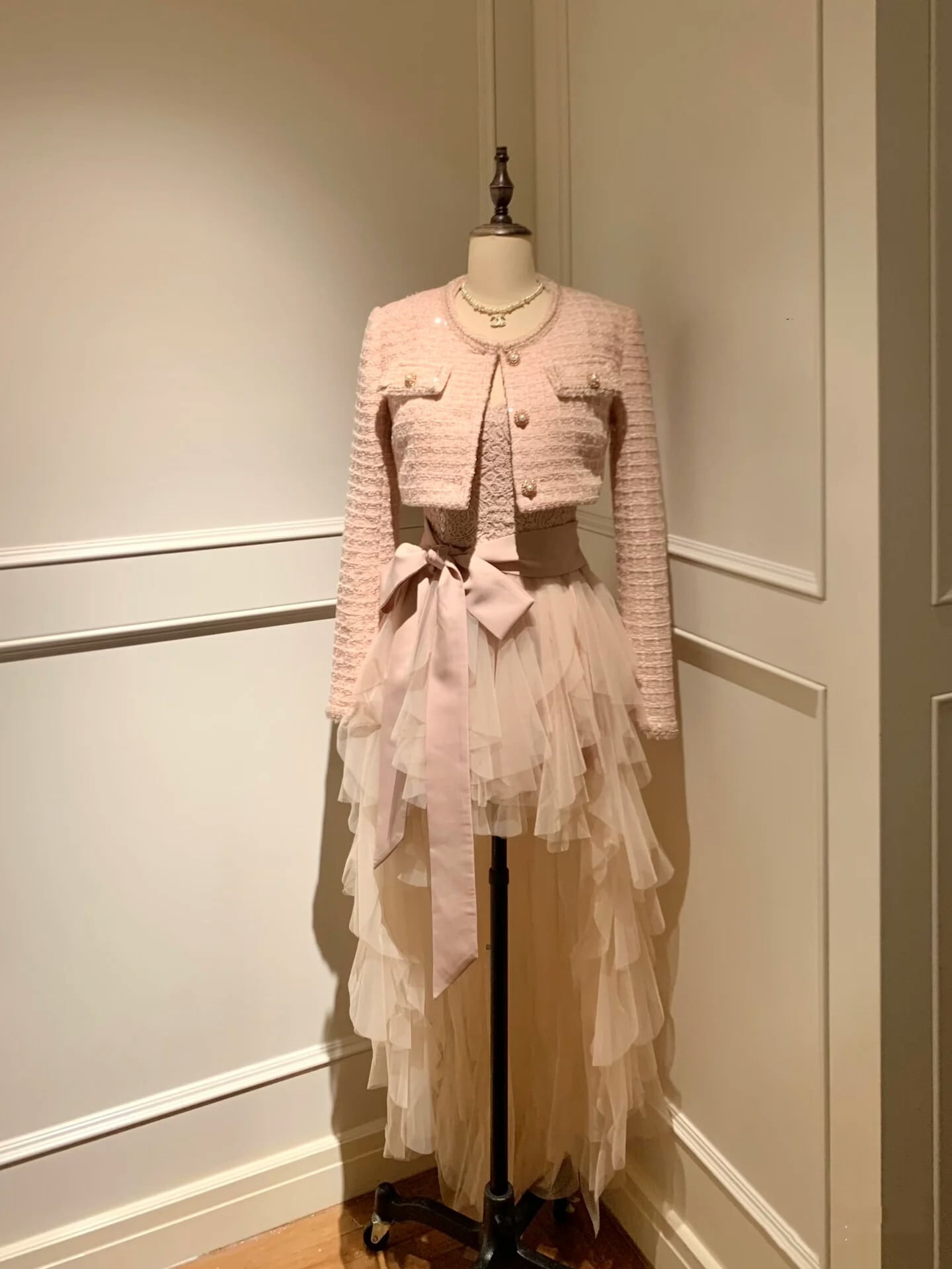 【dress】イレヘムチュールワンピース N3411