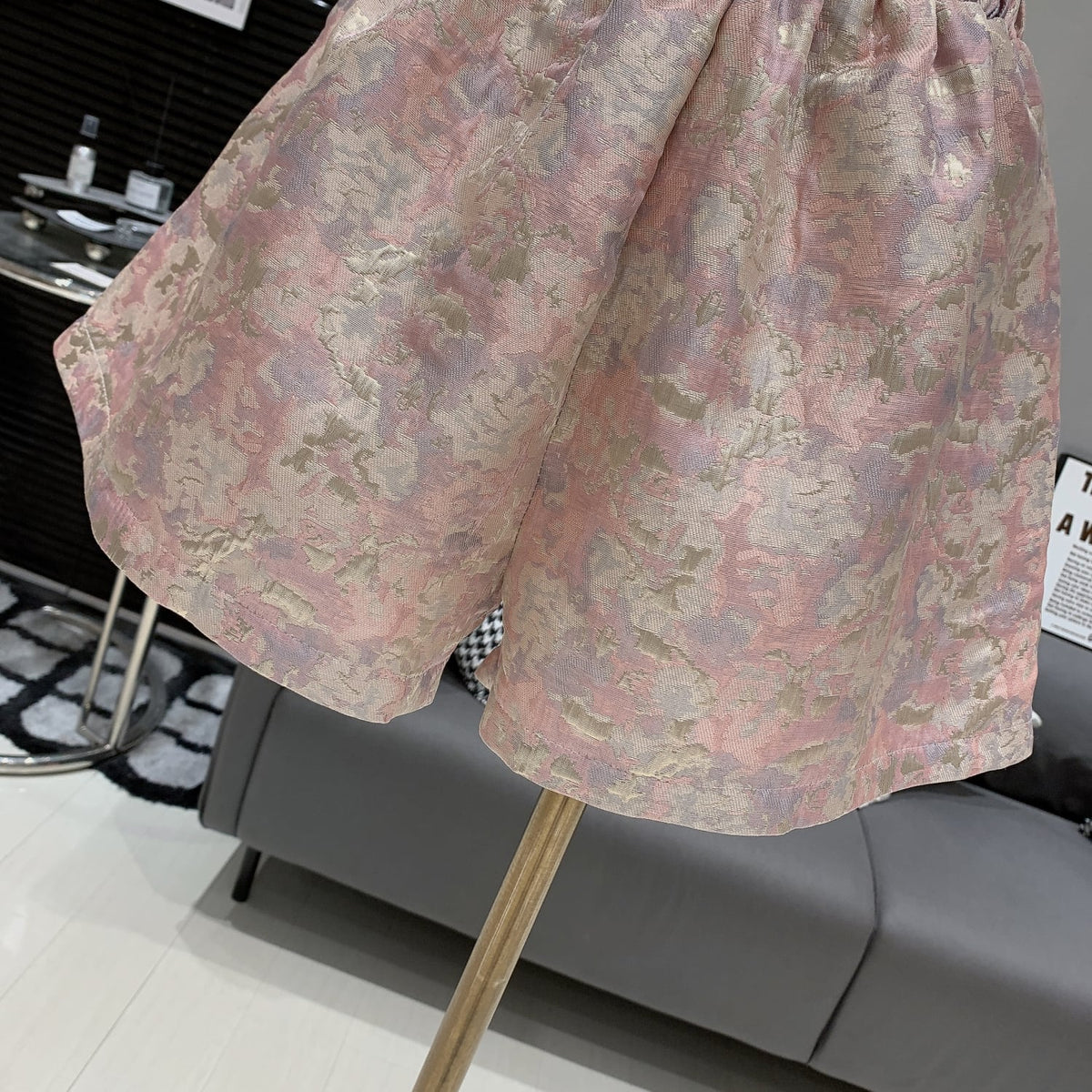 【set】ジャカードトップス×ショートパンツセット