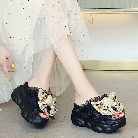 【shoes】新作4色履きやすい合わせやすいシンプル無地キレー目厚底サンダル