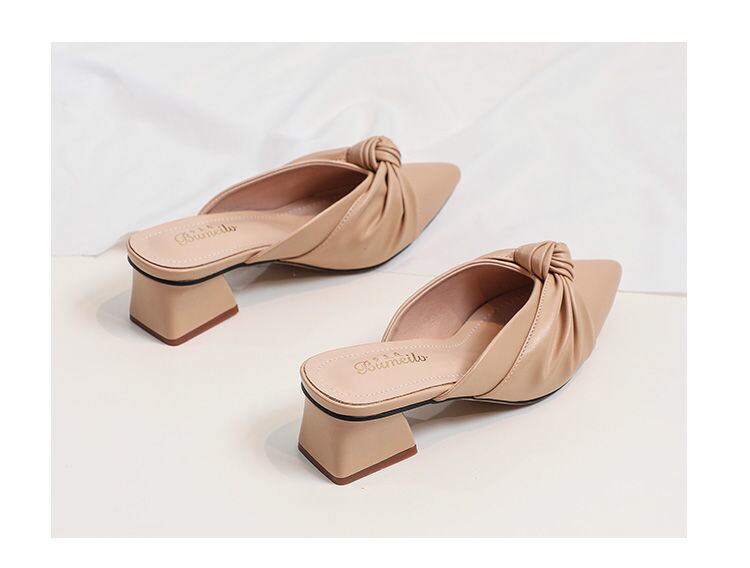 【shoes】2色履きやすい合わせやすい蝶々結び無地サンダル