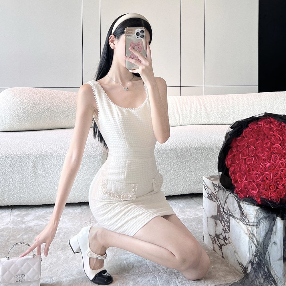 【dress】ビーズノースリーブワンピース G20333