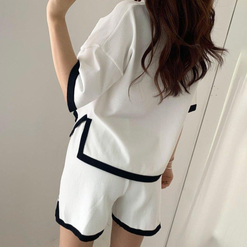 【set】Tシャツ+ショートパンツ2点セットF7339