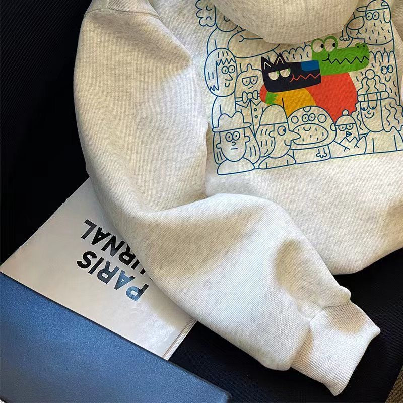 【tops】フード付きキャラクターパーカーF8238