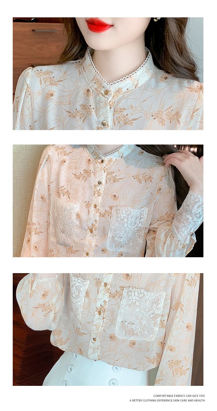 【tops】花柄シャツトップス M18566