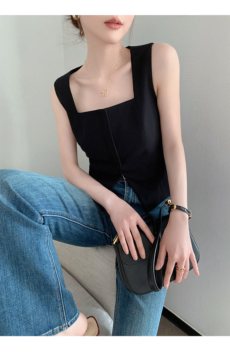 【tops】スリットキャミソールF7624