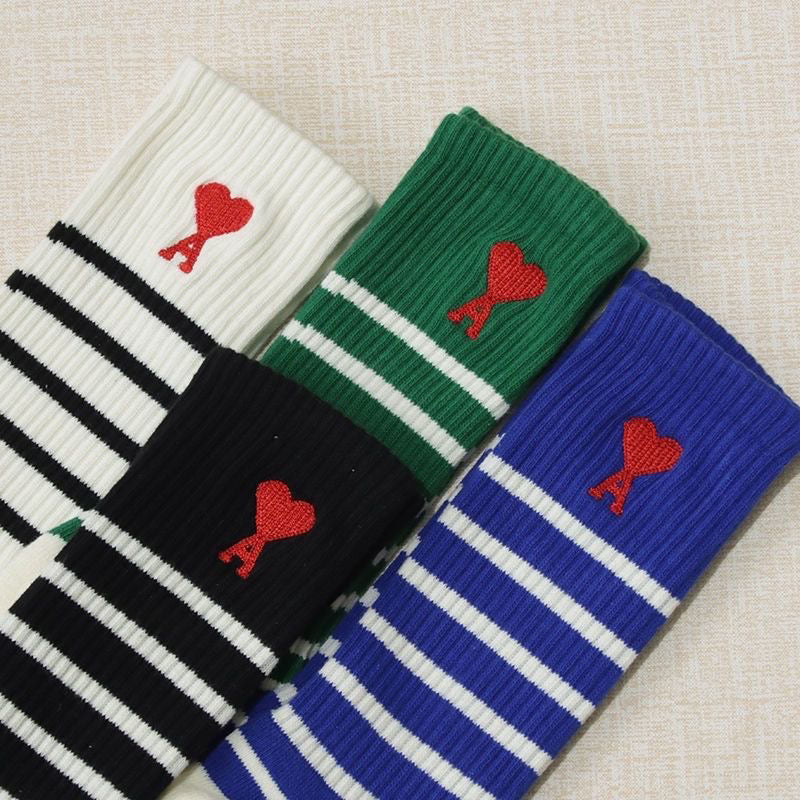 【ホーム・生活】ボーダー柄靴下F7619