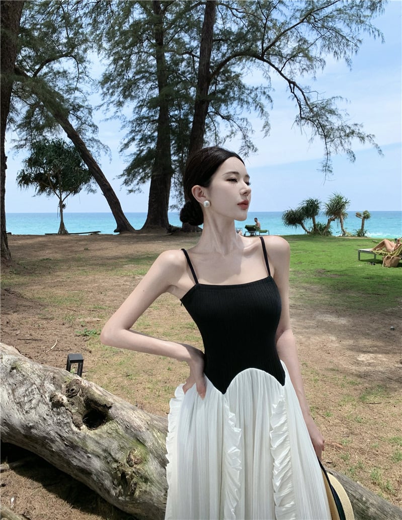 【dress】フリル切り替えワンピース M24200