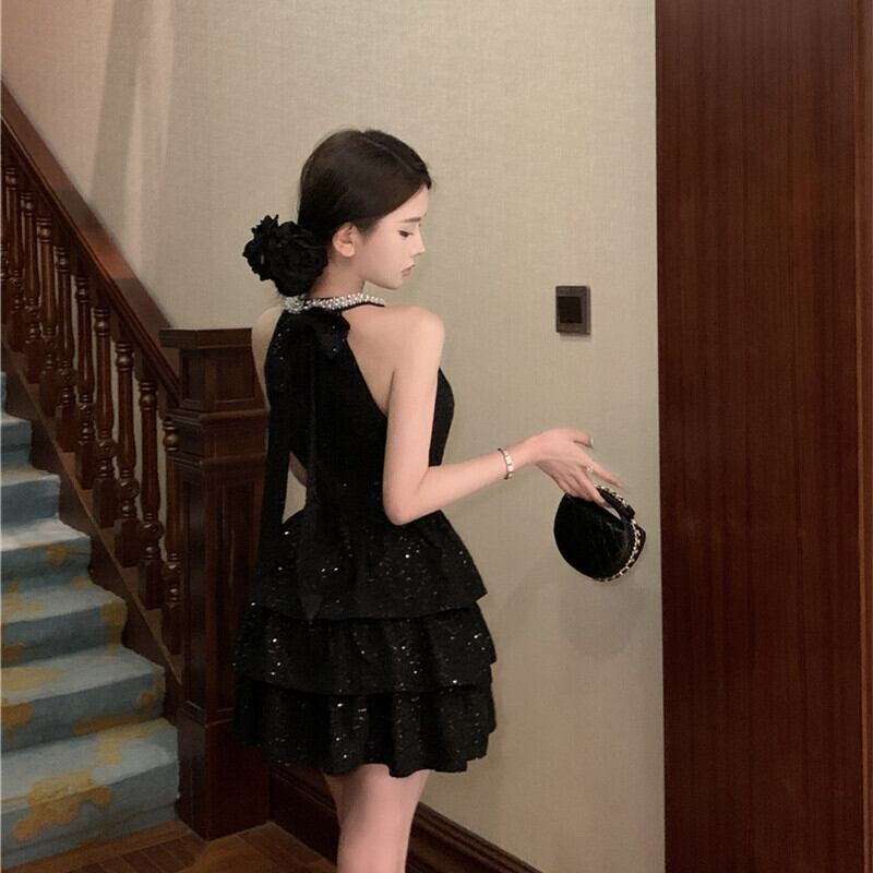 【dress】ビジューノースリーブワンピース M30049