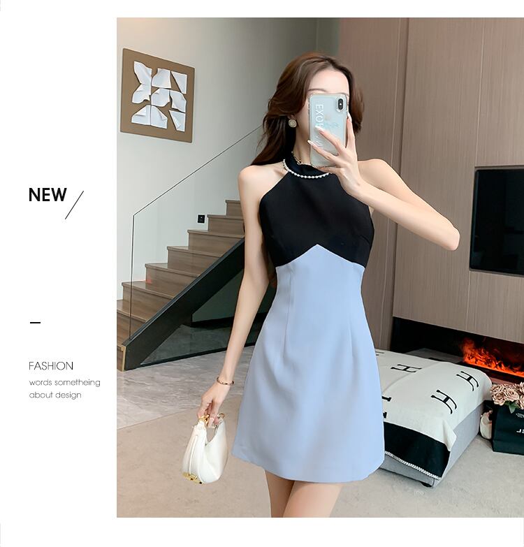 【dress】ビーズ切り替えワンピース G20392