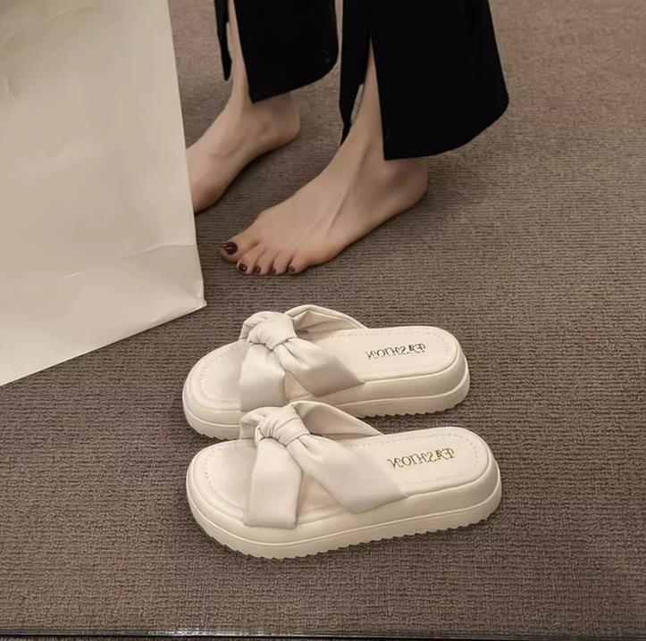 【shoes】2色厚底スリッパF7475
