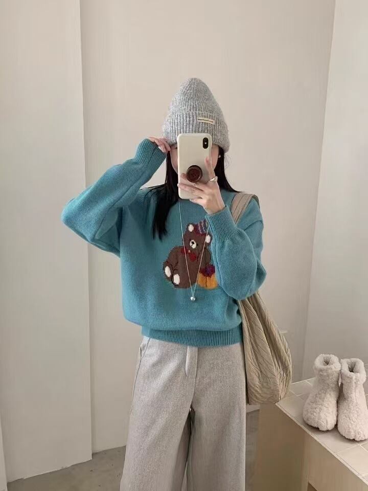 【tops】クルーネックニットセーター M28755