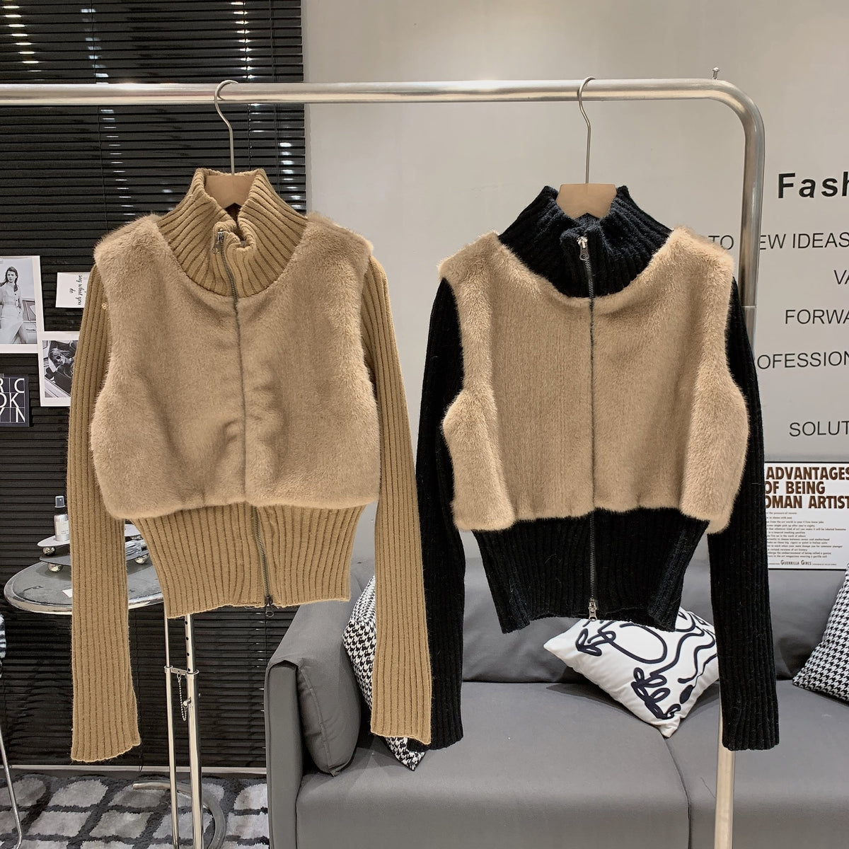 【outer】ファードッキングニットアウター N2846