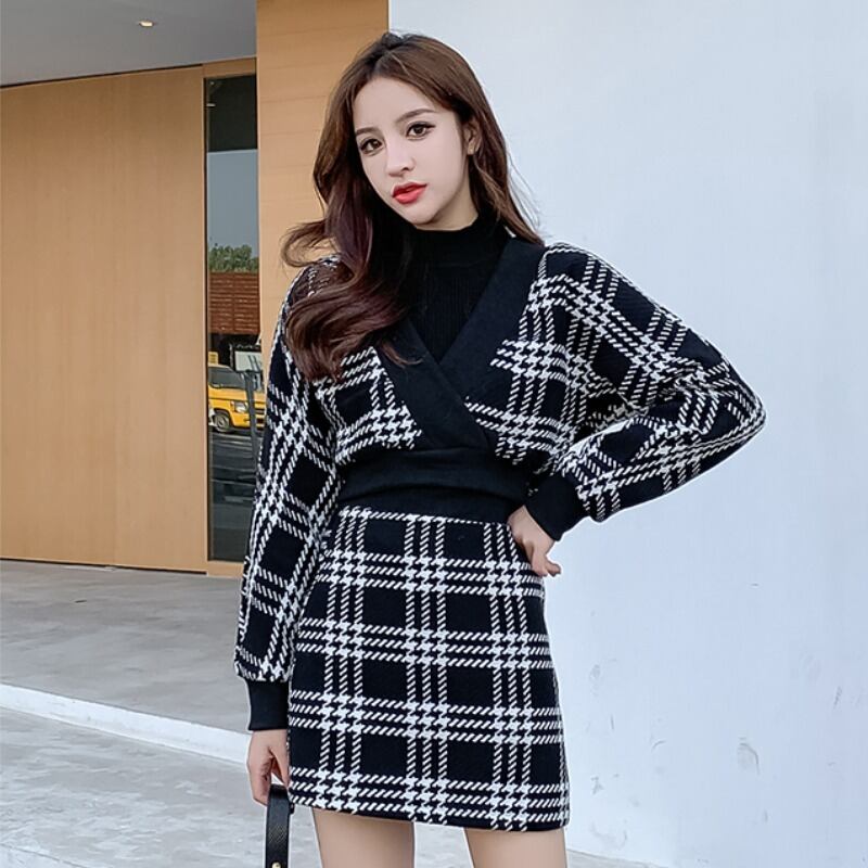 【set】気質満点ファッション洋気オシャレニット2点セット G1647