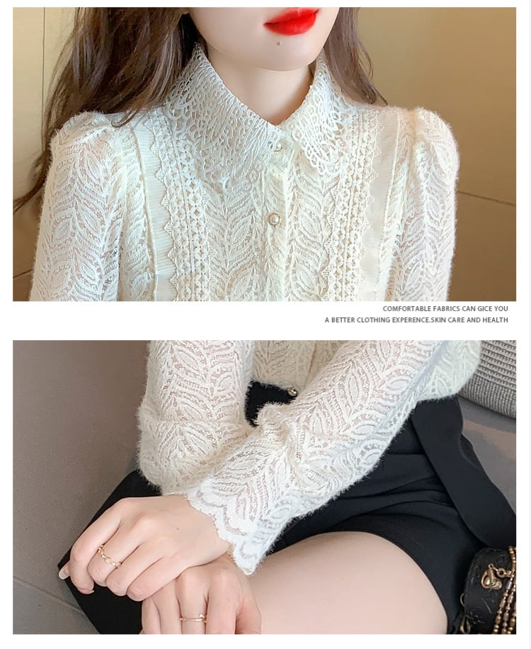 【tops】レースシャツトップス M29265
