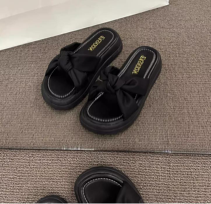 【shoes】2色厚底スリッパF7475