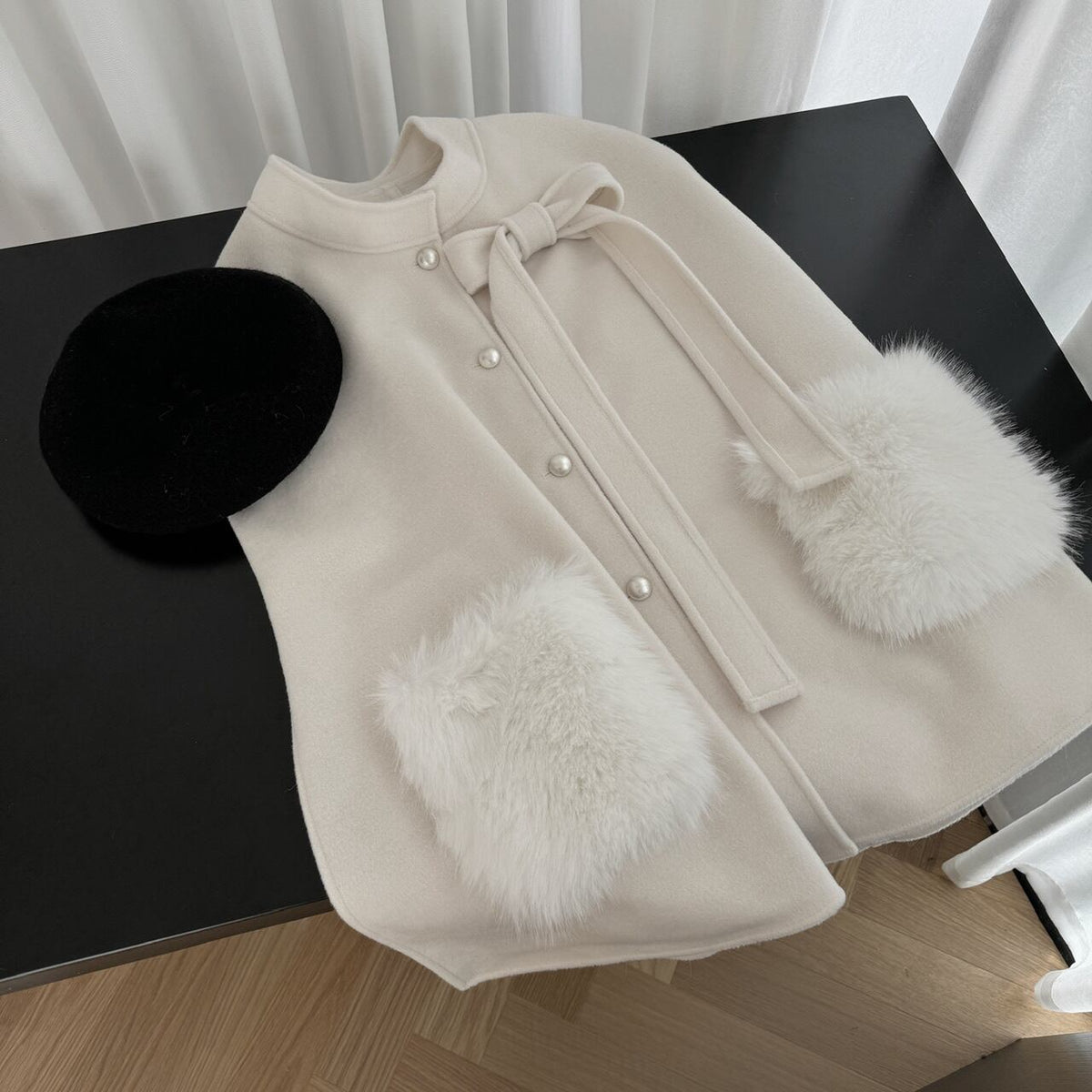 【outer】ポケファーケープコート M27597