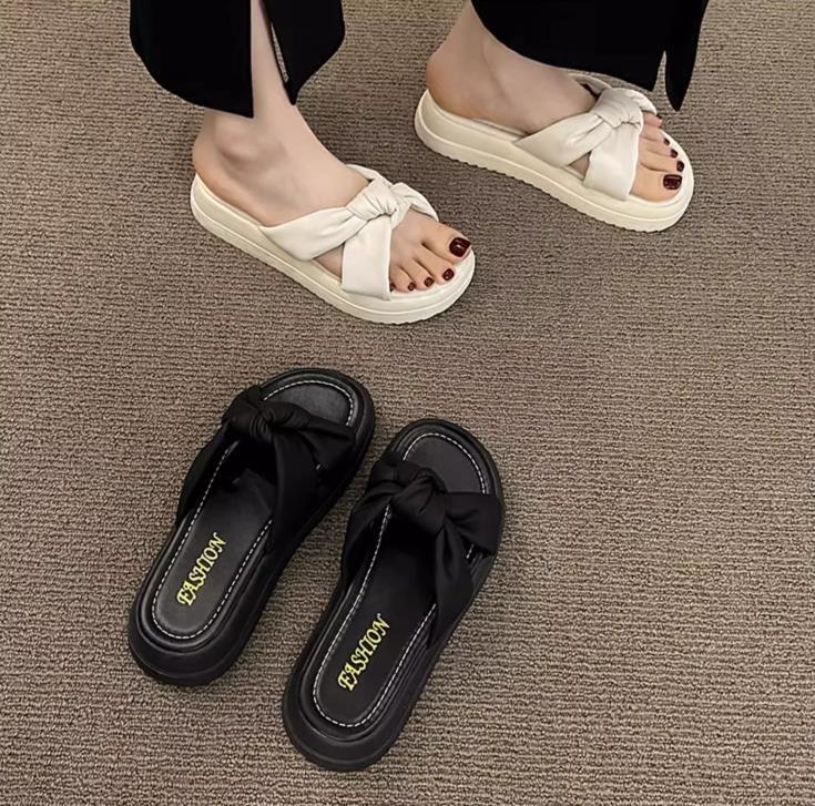 【shoes】2色厚底スリッパF7475