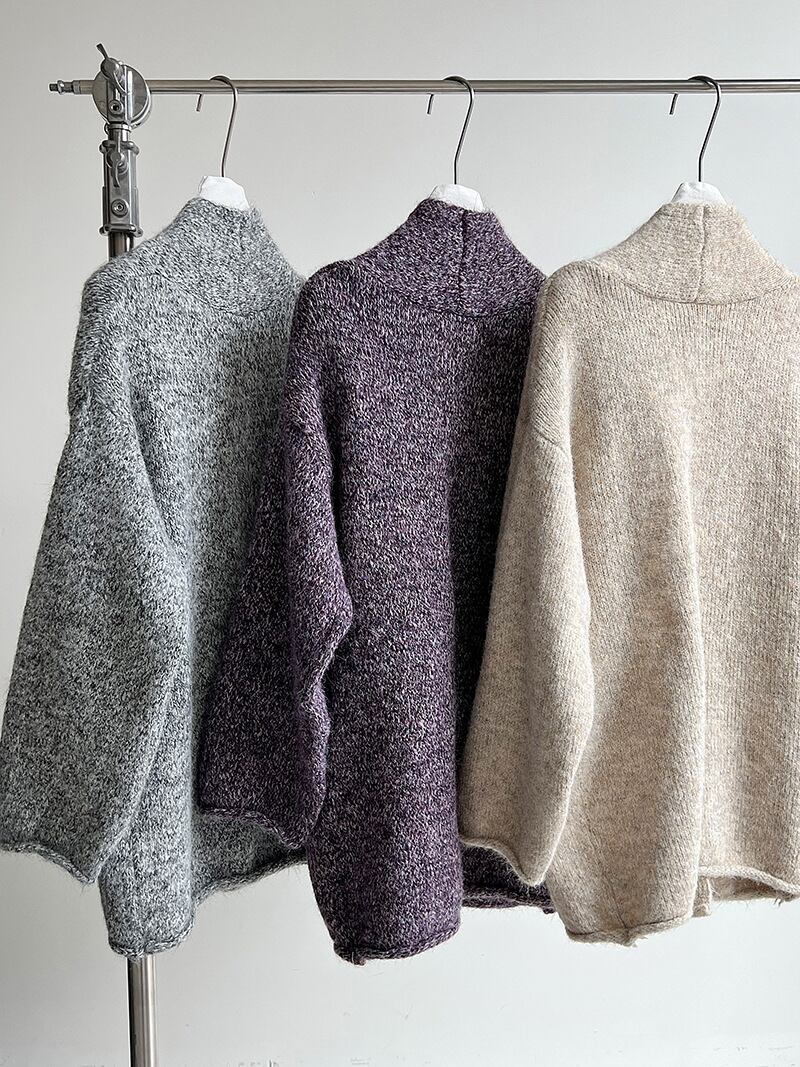 【outer】ロングニットカーディガン Q7301