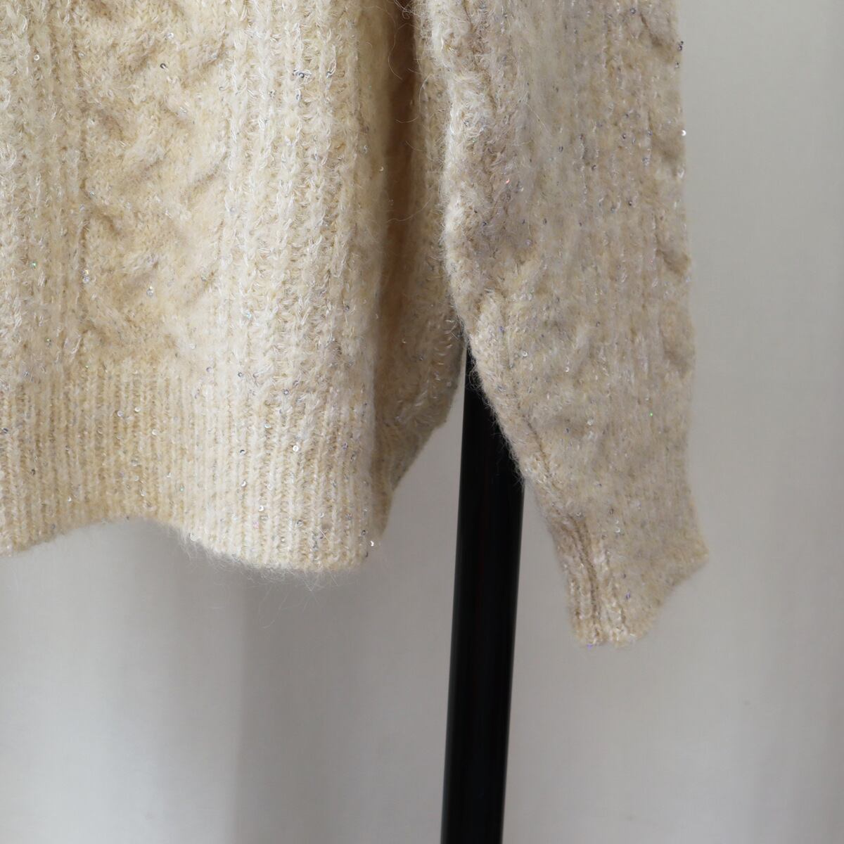 【tops】スパンコールニットセーター M29050