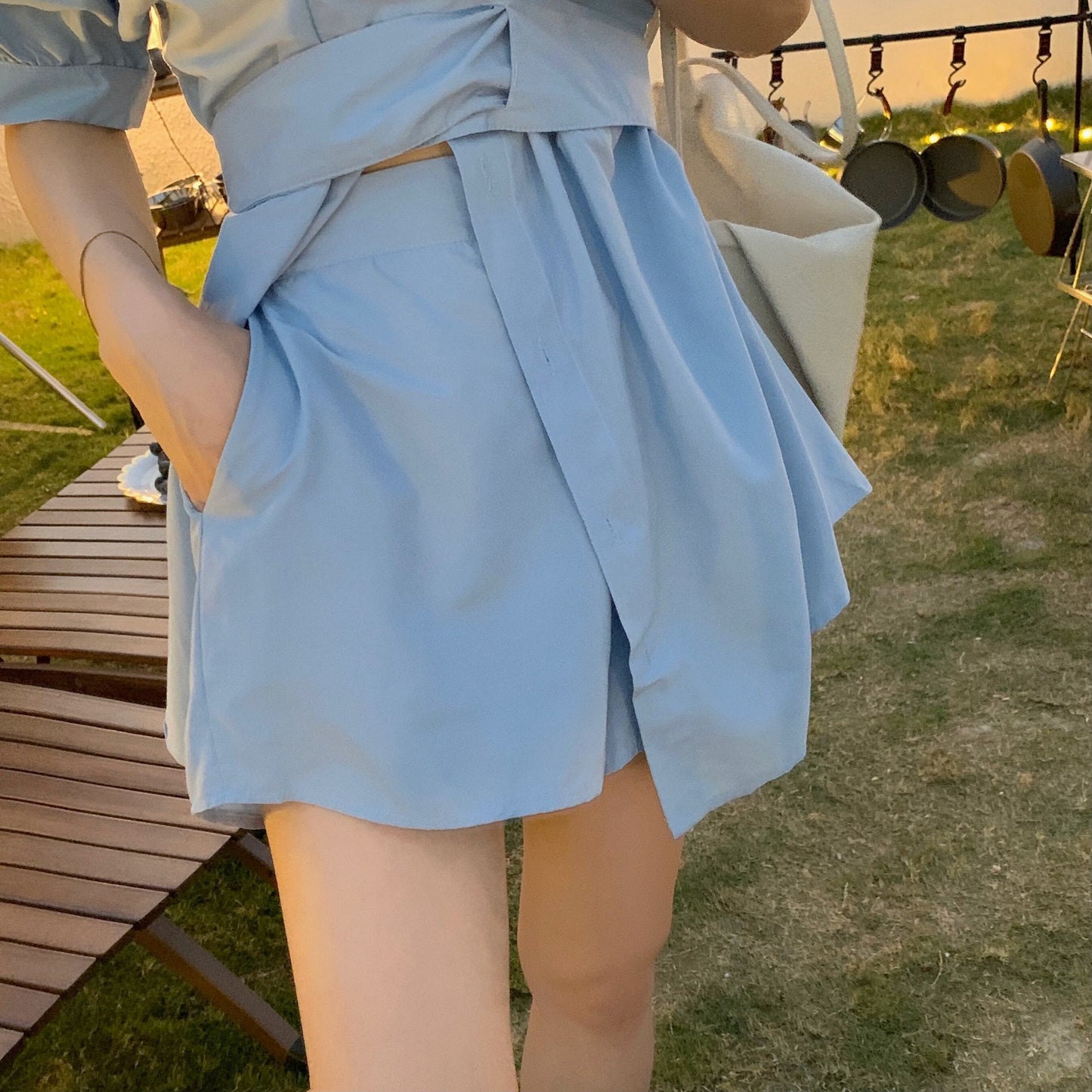 【set】ファッションand清新!気質満点レトロスウィートデザインレディースワンピース2点セット