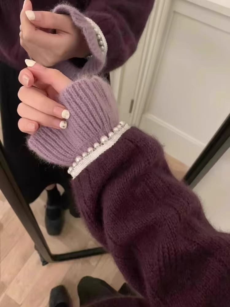 【tops】パールニットセーター M29246