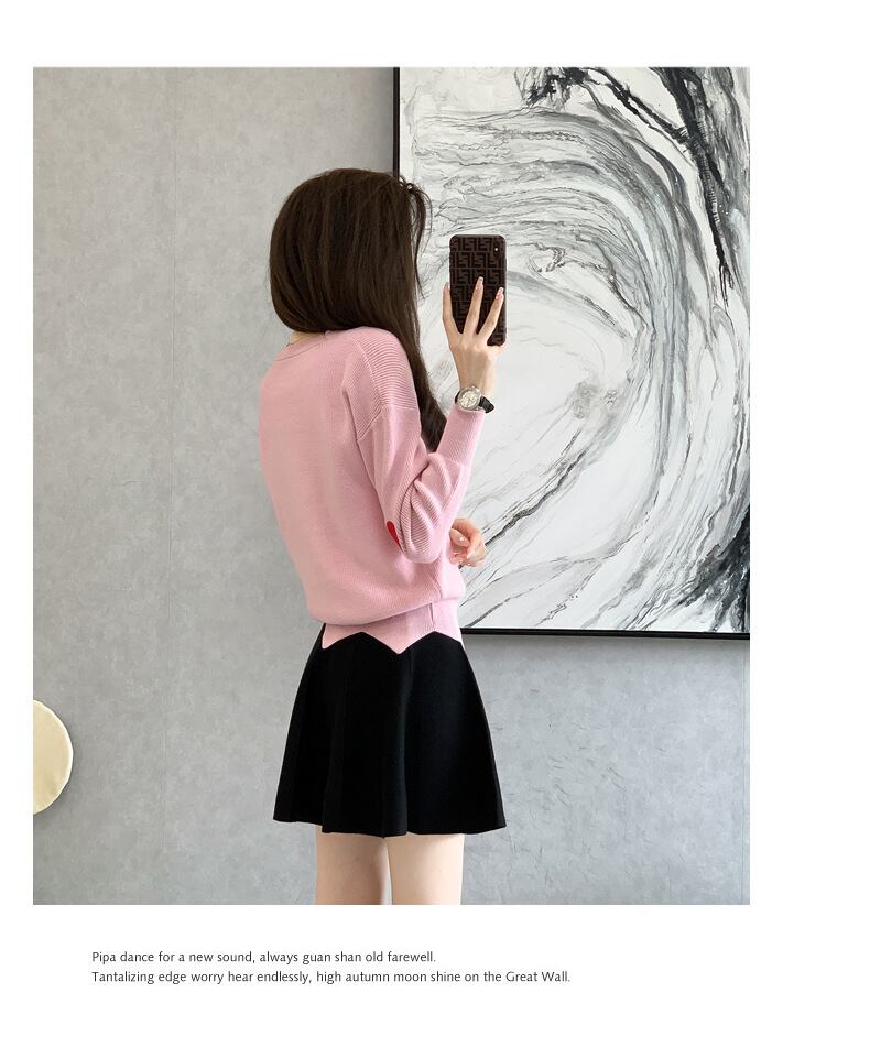 【set】ファッション韓国風気質満点レトロスウィートシンプルニット2点セット G2462